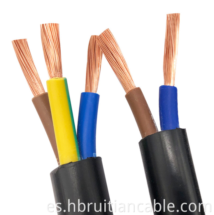 3 núcleo aislado de PVC 3x1.5 mm2 3x2.5mm2 cable de alimentación de RVV